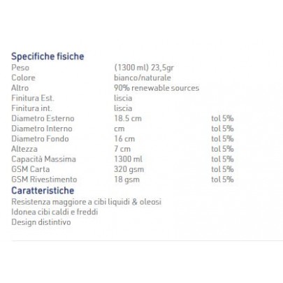 INSALATIERA CARTA 1300 ML PZ 50