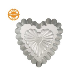 STAMPO CUORE DECORATO ANTIADERENTE Ø 24 X 5 H CM