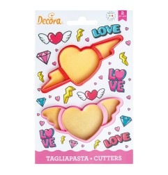 SET 2 TAGLIAPASTA LOVE IN PLASTICA