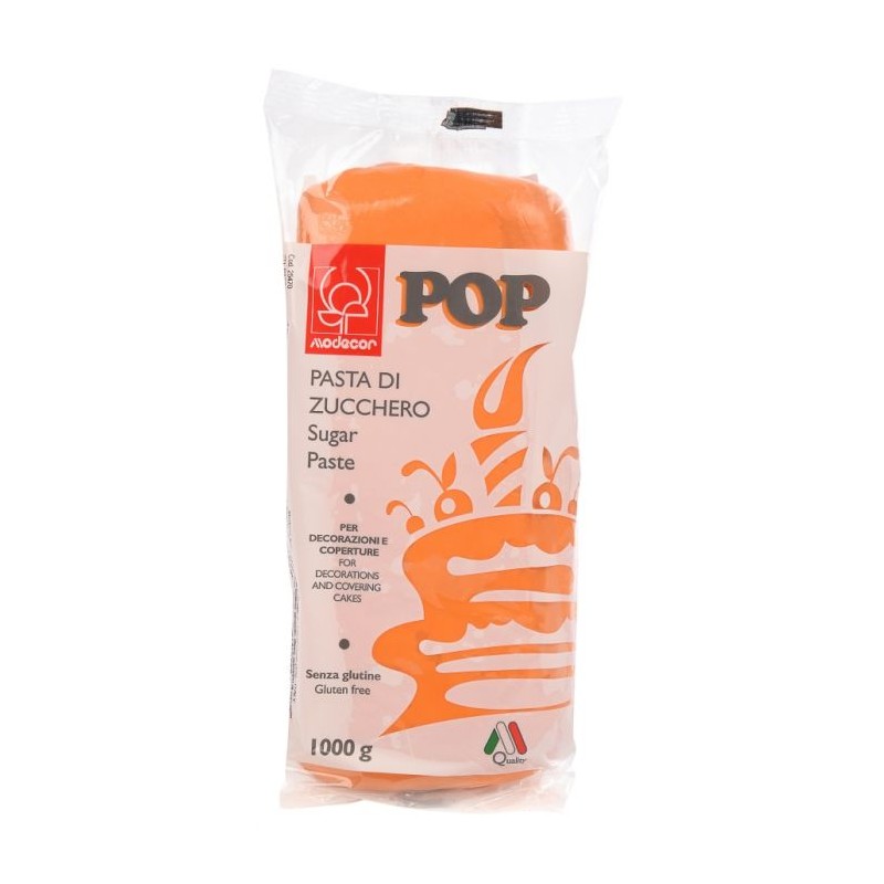 PANETTO PASTA ZUCCHERO POP ARANCIO PASTELLO 1 KG