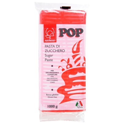 PANETTO PASTA ZUCCHERO POP ROSSO FUOCO 1 KG