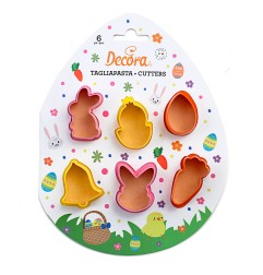 SET 6 TAGLIAPASTA MINI EASTER IN PLASTICA