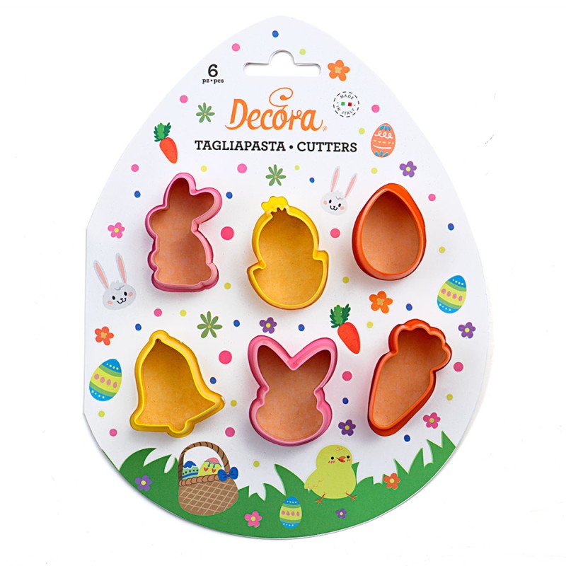 SET 6 TAGLIAPASTA MINI EASTER IN PLASTICA