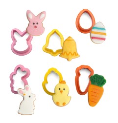 SET 6 TAGLIAPASTA MINI EASTER IN PLASTICA