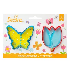 SET 2 TAGLIAPASTA FARFALLA E FIORE