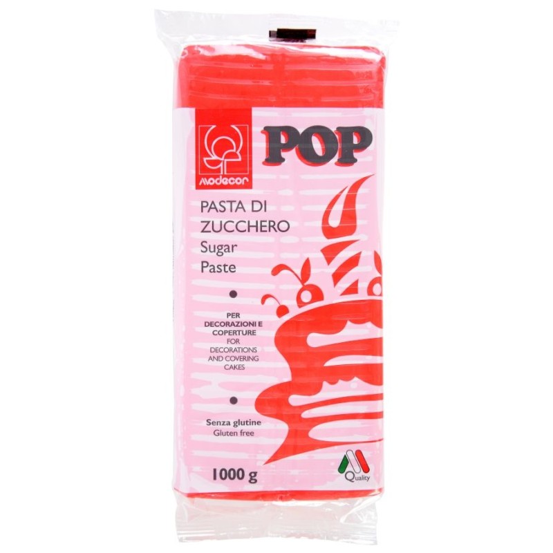 PANETTO PASTA ZUCCHERO POP ROSSO FUOCO 1 KG