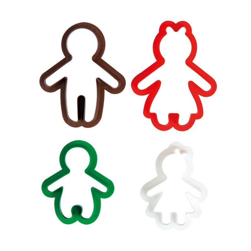 SET 4 TAGLIAPASTA GINGERBREAD FAMILY