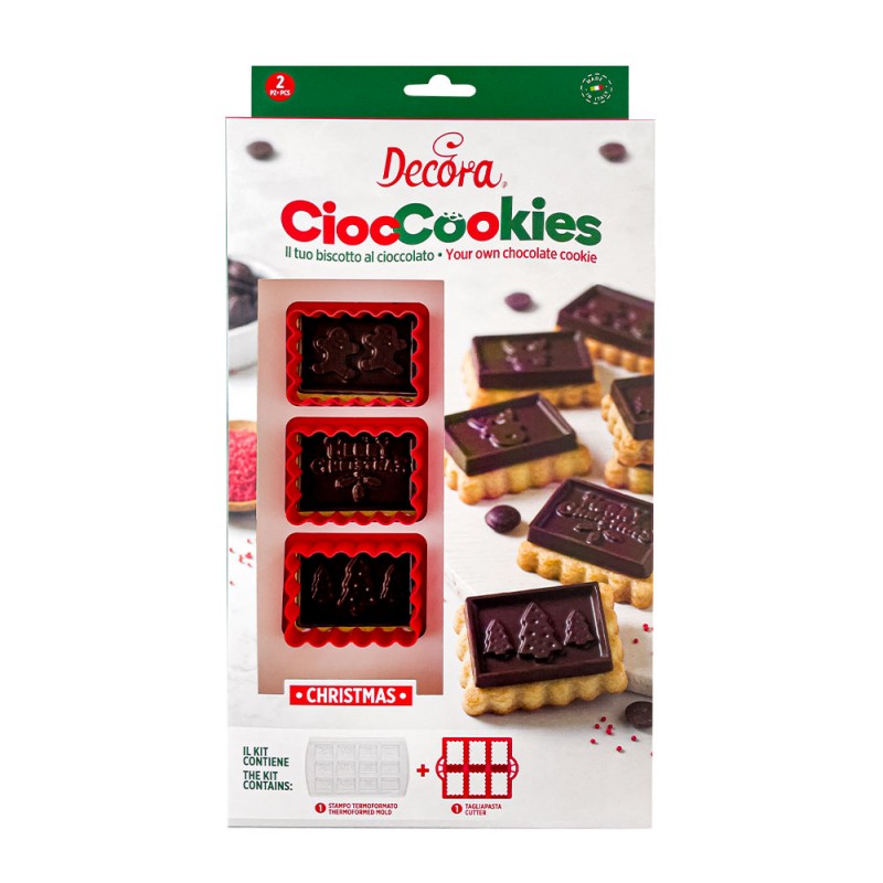 SET 2 PZ PER GALLETTE AL CIOCCOLATO NATALE