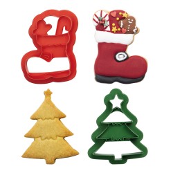 SET 2 TAGLIAPASTA ALBERO DI NATALE E SCARPONE