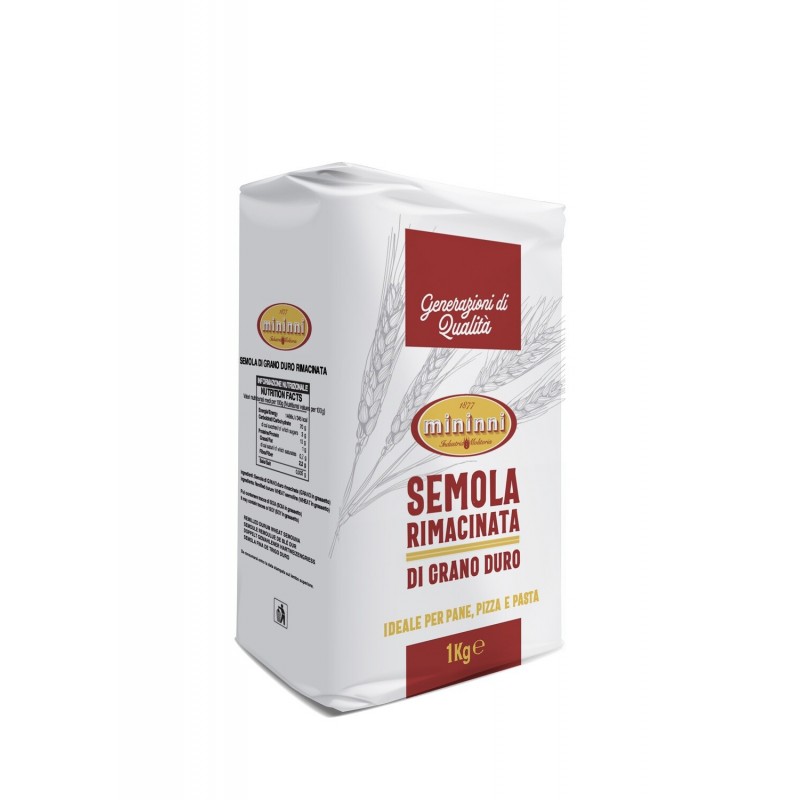 SEMOLA RIMACINATA DI GRANDO DURO DA 1 KG