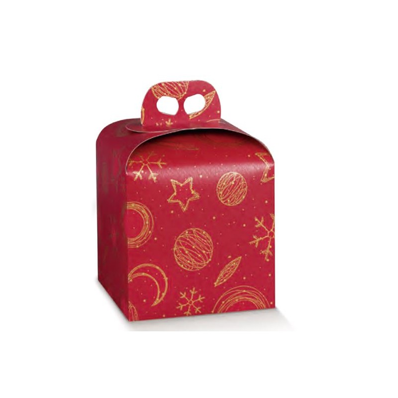 SCATOLA PANETTONE RED UNIVERSE 200X200X180 MM