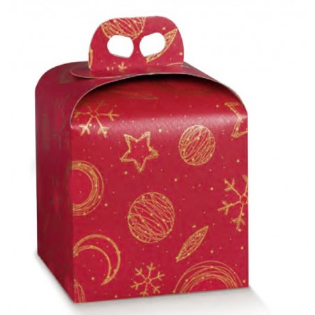 SCATOLA PANETTONE RED UNIVERSE 200X200X180 MM