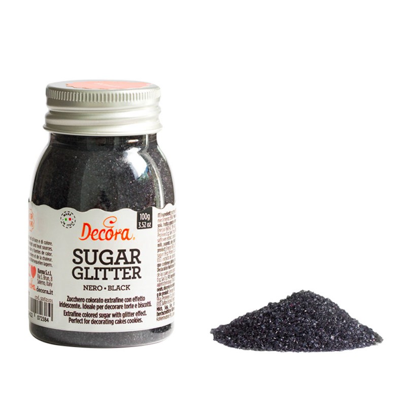 ZUCCHERO GLITTERATO NERO 100 GR