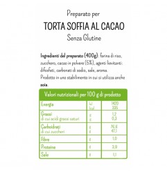 PREPARATO PER TORTA SOFFICE AL CACAO SENZA GLUTINE  400G