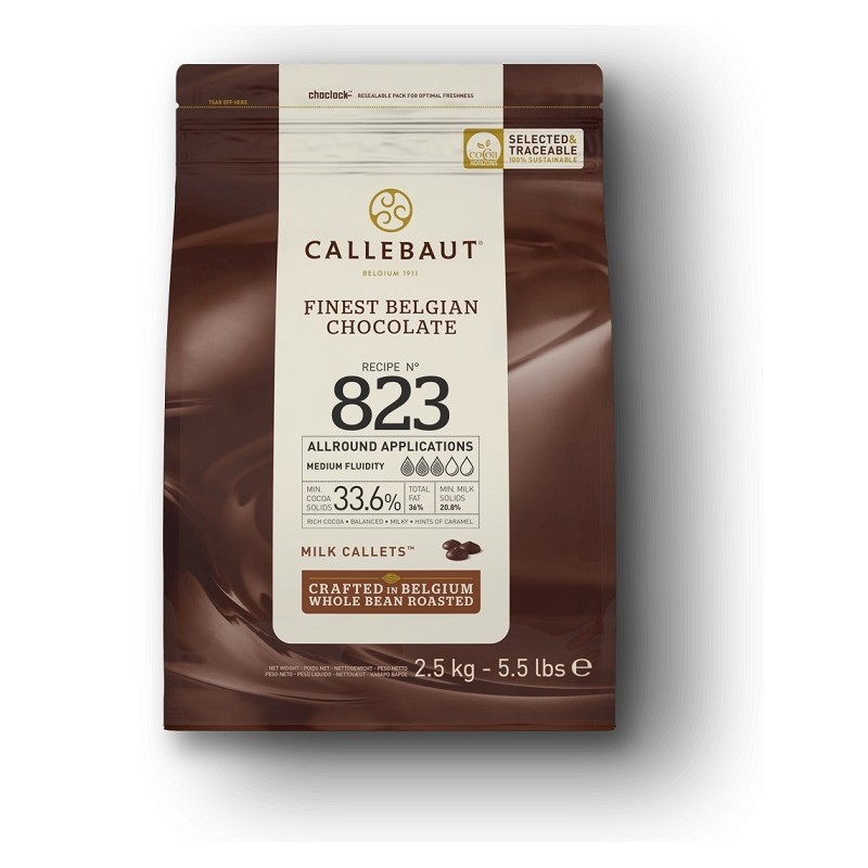 CIOCCOLATO AL LATTE DI COPERTURA 33.6% CACAO 2.5 KG